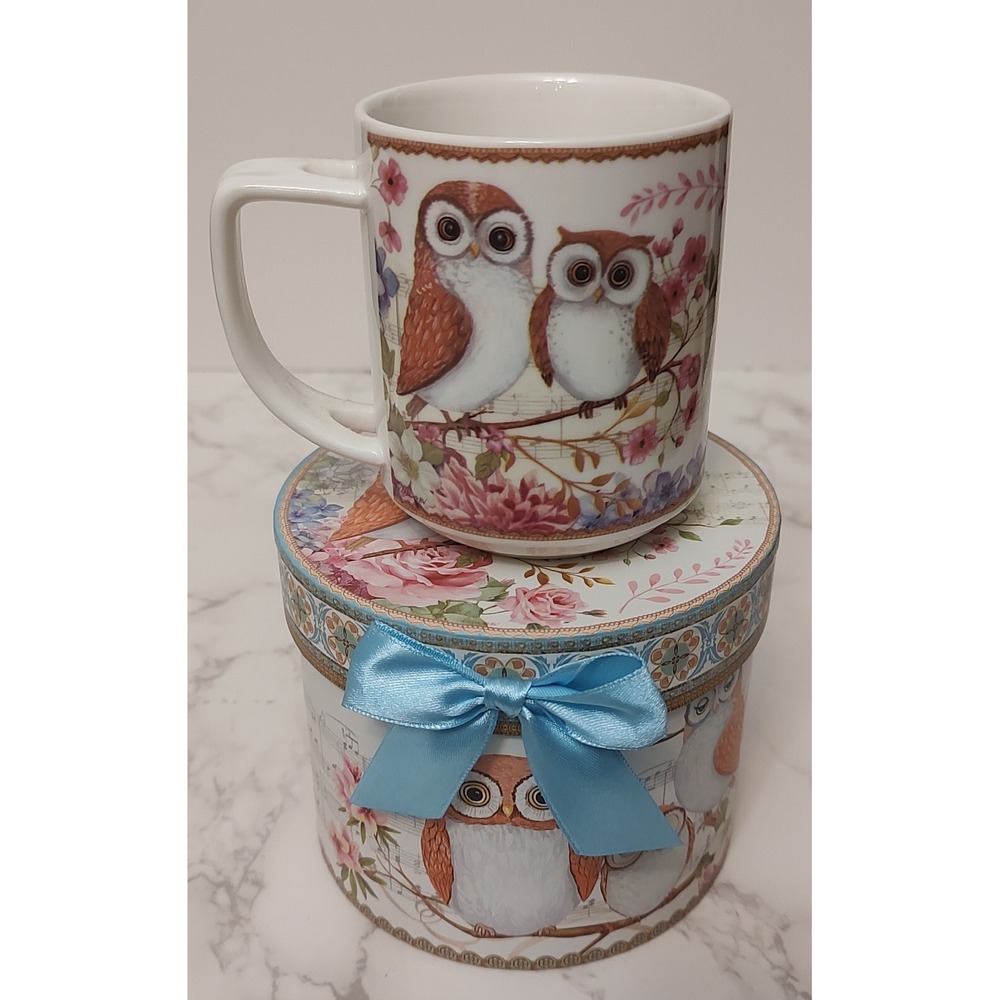 Owl Coffee Mug Matching Gift Box A17